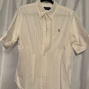 Polo XL white quarter sleeve button down shirt